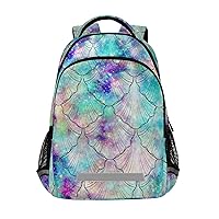 ALAZA Mermaid Galaxy Print Tie Dye Backpack Purse for Women Men Personalized Laptop Notebook Tablet School Bag Stylish Casual Daypack, 13 14 15.6 inch