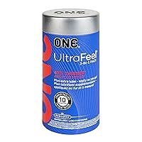 ONE Condoms UltraFeel | Latex Condoms, Condom and Lubricant Combo Pack, 10 Pack