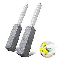 2 ps Pumice Stone Toilet Cleaner Tool Stain Hard Water Ring Remover for Toilet, Pool, Bathroom, Sink (Grey)