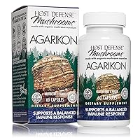 Host Defense Agarikon Capsules - Immune System Support Supplement - Mushroom Supplement to Aid Immune Functions & Cell Strength - Herbal Dietary Supplement - 60 Capsules (60 Servings)*