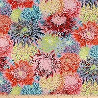 Kaffe Fassett Collective for FreeSpirit Japanese Chrysanthemum Contrast, Fabric by the Yard