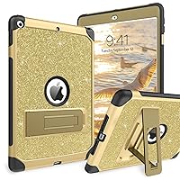 YINLAI for iPad 10.2 Inch Case, iPad 9th 8th 7th Generation Case with Kickstand Holder Women Kid Men Heavy Duty Shockproof Protective Tablet Cover for iPad 9th 8th 7th Gen 2021/2020/2019, Gold