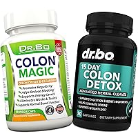 Colon Cleanser Detox for Weight Loss - 15 Day Intestinal Cleanse Pills & Probiotic - Fast Acting Natural Laxative for Constipation Relief - Bowel Movement Supplements for Stomach Bloating, Gut Support