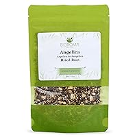 Pure Angelica (Angelica Archangelica) Dried Root 100g (3.55oz) in Resealable Moisture Proof Pouch Herbal Tea No Additives No Preservatives, Kosher
