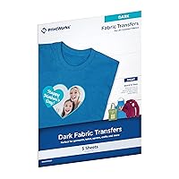 Printworks Dark T-Shirt Transfers, Perfect for DIY Christmas Presents and Crafts, For Use on Dark and White/Light Fabrics, Photo Quality, For Inkjet Printers, 5 Sheets, 8 ½” x 11” (00529)