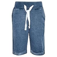 Boys Fleece Shorts Sportswear Activewear Casual Summer Fashion - Boys Fleece Shorts Blue 5-6