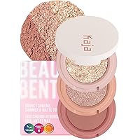 Beauty Bento Collection - Bouncy Eyeshadow Trio | 16 Peach Madeline | Nude Peach Tone | Vegan, Cruelty free