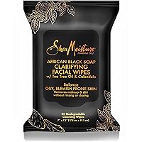 SheaMoisture Clarifying Facial Wipes for Oily, Blemish-Prone Skin African Black Soap to Clarify Skin 30 count (U-BB-2761) SheaMoisture Clarifying Facial Wipes for Oily, Blemish-Prone Skin African Black Soap to Clarify Skin 30 count (U-BB-2761)