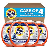Tide Professional Commercial Power PODS Laundry Detergent, 63 Count (4 Count)
