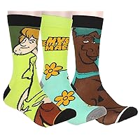 Bioworld Scooby-Doo! Socks Adult Mystery Machine Scooby Shaggy Character 3 Pack Mid-Calf Crew Socks