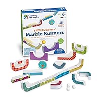 Learning Resources STEM Explorers Marble Runners - 18 Pieces, Ages 5+ STEM Toys and Activities for Kids, Brain Teaser Toys and Games, Kindergarten Games