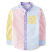 Gymboree,and Toddler Long Sleeve Button Up Shirts,Daybreak Blue,7
