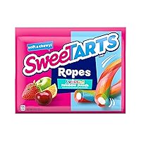 SweeTARTS Ropes, Twisted Rainbow Punch Candy, 9 Ounce Pouch