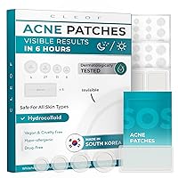 Hydrocolloid Pimple Patches (Made in Korea) FSA / HSA Eligible, Vegan, Hypoallergenic, Cruelty-Free | Acne Stickers, Overnight Treatment - for Zits, Spots, Pimples, Whiteheads (74 Count, Mixed Sizes)