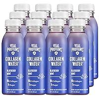 Vital Proteins Collagen Water™, 10g of Collagen per Bottle & Made with Real Fruit Juice - Blueberry Mint, 12 Pack