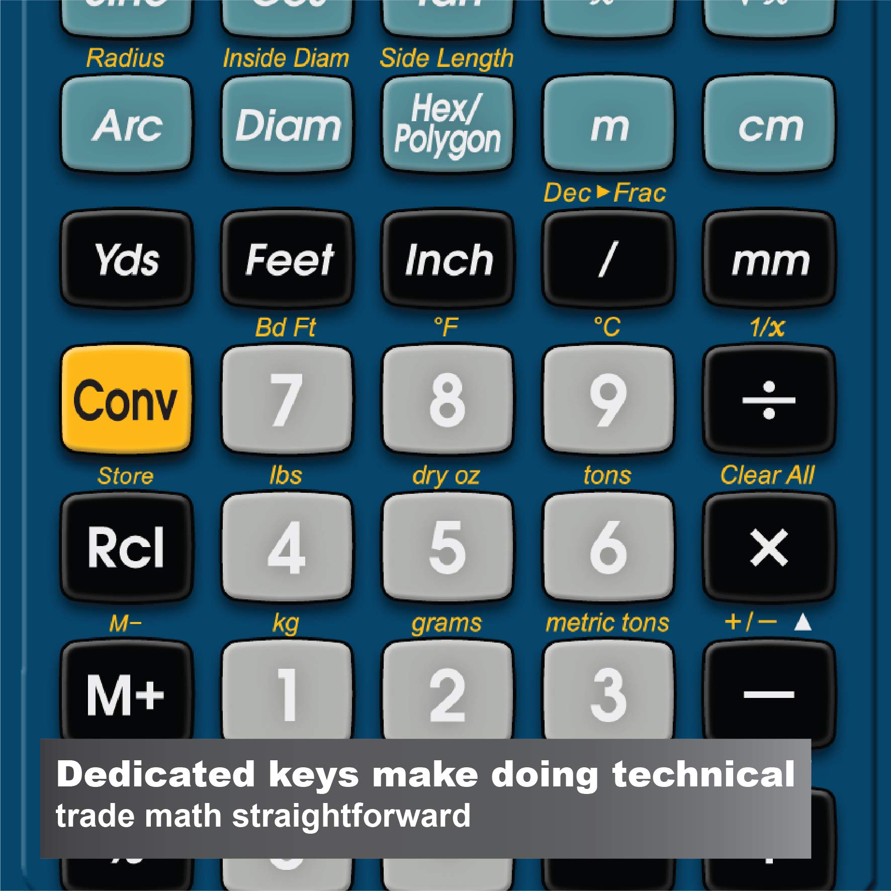 Calculated Industries 4400 TradesmanCalc Technical Trades Dimensional Trigonometry and Geometry Math and Conversion Calculator Tool for Tech Students, Welders, Metal Fabricators, Engineers, Draftsmen Small