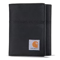 Carhartt Men's Casual Saddle Leather Wallets, Available in Multiple Styles and Colors