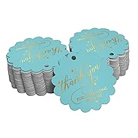 Thank You for Celebrating with Me Birthday Bottle Tag Real Gold Foil Favor Hang Tags Pack of 100