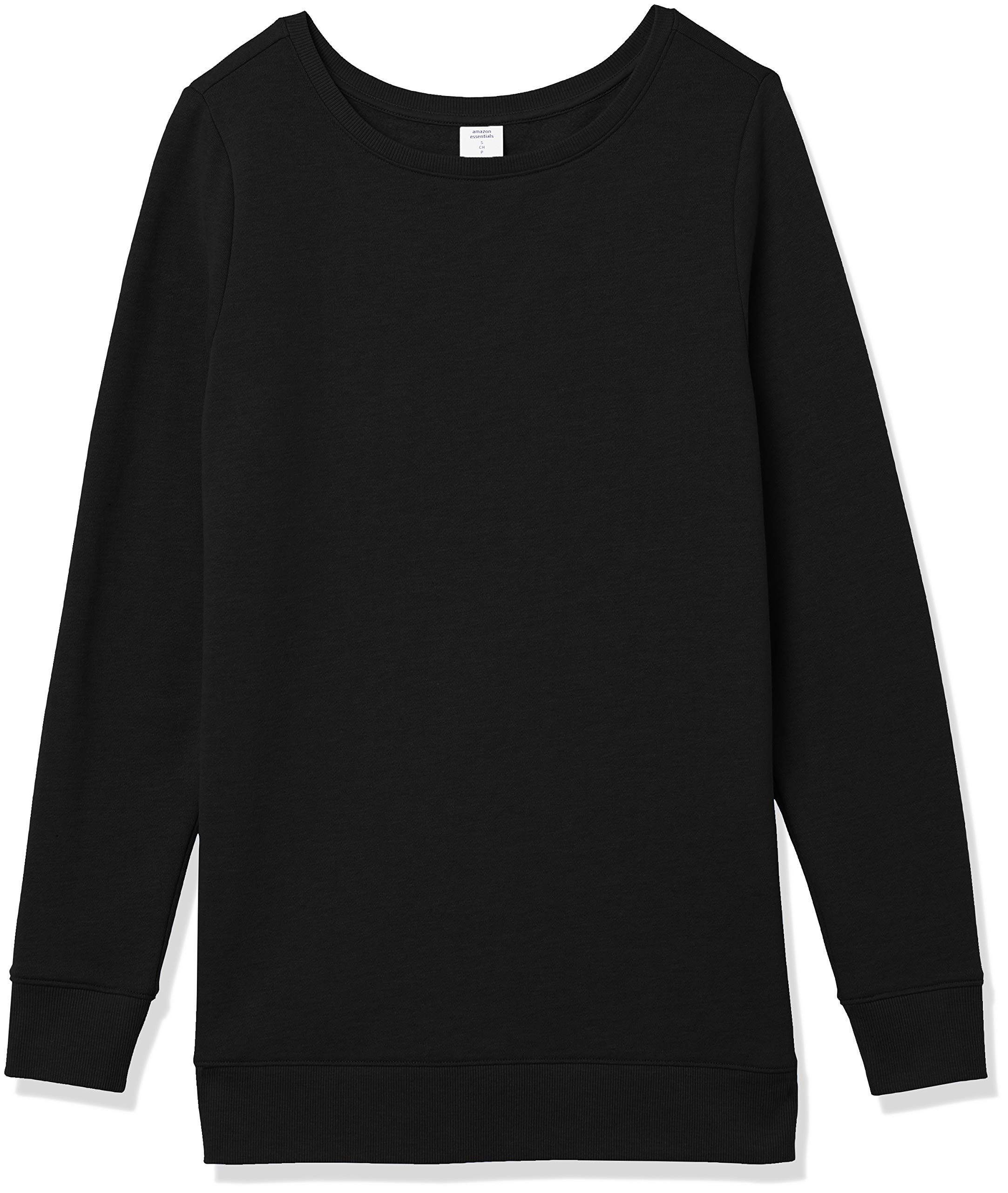 Amazon Essentials Women's Open-Neck Fleece Tunic Sweatshirt