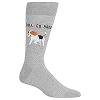 Hot Sox Men's Fun Dogs Crew Socks-1 Pair Pack-Cool & Funny Pets Novelty Fashion Gifts