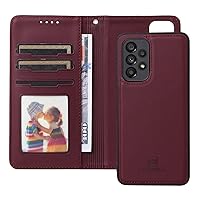 Smartphone Flip Cases Compatible with Samsung Galaxy A53 5G Wallet Case Detachable Back Case with Card Holder/Wrist Strap, PU Leather Flip Folio Case with Magnetic Stand Shockproof Phone Cover Flip Ca