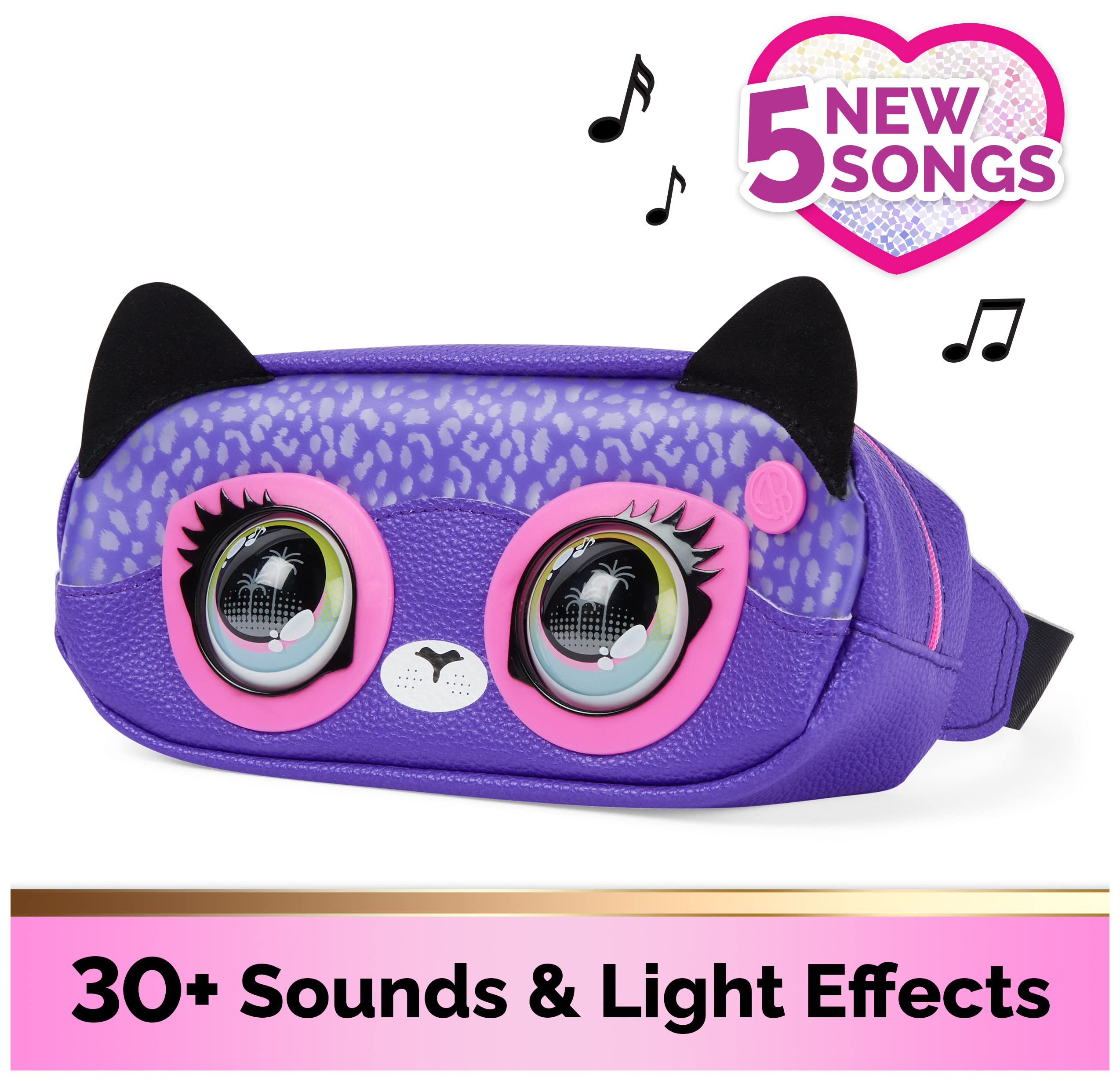 Purse Pets, Savannah Spotlight Belt Bag, Interactive Pet Toy & Fanny Pack Crossbody Purse, Over 30 Sounds & Light Effects, Girls Bag & Tween Gifts