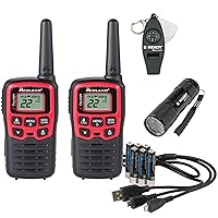 Midland-EX37VP, E+Ready Emergency Two-Way Radio Kit-Pair of T31VP FRS Two-Way Radios, 9 LED Flashlight, Whistle With Compass and Temperature Gauge, In SoftShell Carrying Case (Pair Pack)