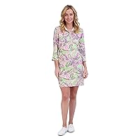 Stella Parker Women's UPF Button Up Collared Dress