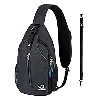 WATERFLY Small Hiking Sling Backpack: Crossbody Sling Bag Chest Bag Daypack for Men Women with Skin-Friendly Shoulder Strap