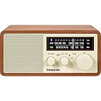 Sangean WR-16 AM/FM/Bluetooth/USB Phone Charging Wooden Cabinet Radio