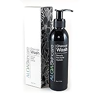 Skincare Detoxifying Activated Charcoal Face Wash with Vitamin C & Green Tea, Acne Fighting Facial Cleanser