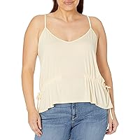 KENDALL + KYLIE Women's Plus Size Camo Top with Drawstring Waist