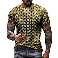 3D Graphic T-Shirts Short Sleeve Crew Neck 3D Print Tee for Men Casual Gym Workout Tops Fashion Hip Hop Streetwear