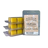 Our Own Candle Company Premium Wax Melt, French Vanilla, 6 Cubes, 2.4 oz (4 Pack)