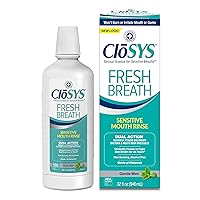 Sensitive Mouthwash, 32 Ounce, Gentle Mint, Alcohol Free, Dye Free, pH Balanced, Helps Soothe Mouth Sensitivity, Fights Bad Breath