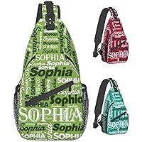 Custom Sling Bag For Women Men Personalized Crossbody Sling Backpack With Name Customized Chest Bag For Hiking Travel