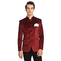 WINTAGE Men's Velvet Grandad Nehru Blazer Coat Jacket