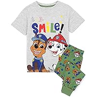 Paw Patrol Pyjamas Boys Kids Chase Marshall Smile Green Pjs Sets