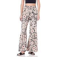 Angie Women's Printed Flare Ruffle Bellbottom Pants