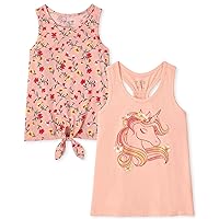 The Children's Place 2 Pack Girls Tie Front Tank Top