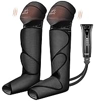 FIT KING Foot and Leg Massager for Circulation with Knee Heat with Hand-held Controller 3 Modes 3 Intensities