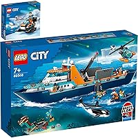 Lego City 60368 Arctic Research Ship & 60376 Arctic Snowmobile Set of 2