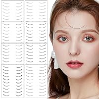 80 Pairs Black Lower False Eyelashes Tattoo Stickers, 3D Bottom Temporary Eyelash Tattoos, Natural Disposable Fake Eyelashes Makeup for Beginners