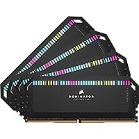 CORSAIR DOMINATOR PLATINUM RGB DDR5 RAM 64GB (4x16GB) 6600MHz CL32 Intel XMP iCUE Compatible Computer Memory - Black (CMT64GX5M4B6600C32)
