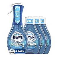 Dawn Platinum Powerwash Dish Spray, Dish Soap, Fresh Scent Bundle, 1 Spray (16oz) + 3 Refills (16oz each)