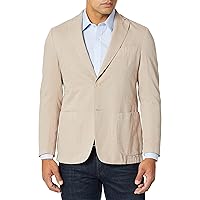 Bugatchi Men's Two Button Unconstructed Single Breasted Sand Blazer