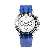 MIYEN MUNICH Voyager Men's Watch - Chronograph with Miyota Quartz Precision Drive Sapphire Glass & Tachymeter Function - Silver Watch Men