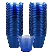 amscan Royal Blue, Big Party Pack, Plastic Cups 9 oz., 72 Per Pack