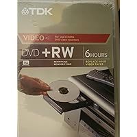 TDK Video 4X DVD+RW 6 Hours 1PK W/ Movie Box Case