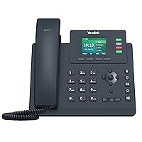 Yealink T33G IP Phone, 4 VoIP Accounts. 2.4-Inch Color Display. Dual-Port Gigabit Ethernet, 802.3af PoE, Power Adapter Not Included (SIP-T33G)